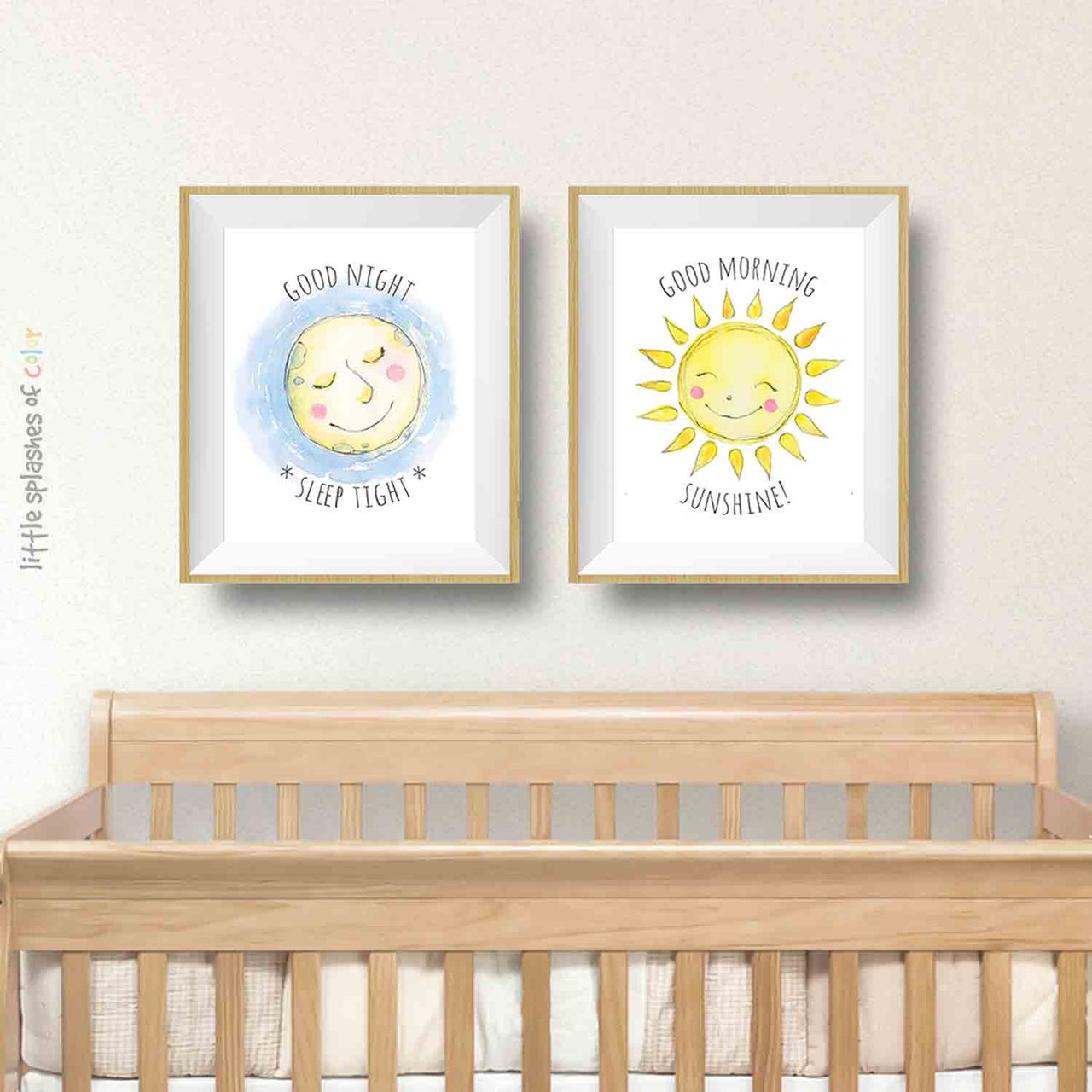 sun and moon nursery wall art 