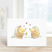 Thumbnail for Cute Hedgehogs Love Card