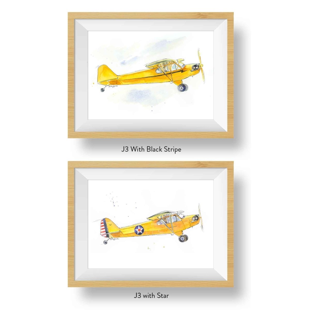 J3 Piper Airplane Print