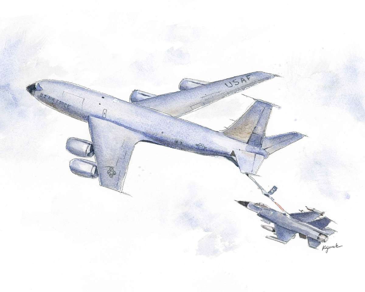 KC135 airplane print