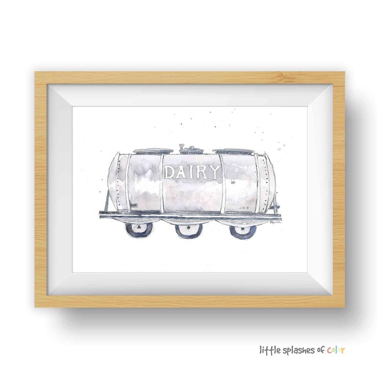 Milk Car Train Print