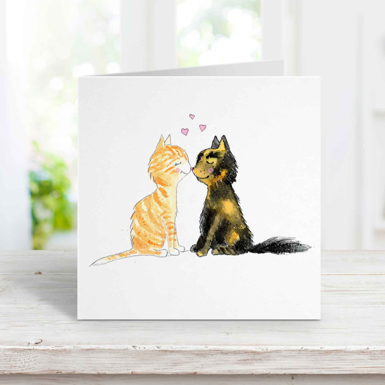 Kissing Cats Love Card #4