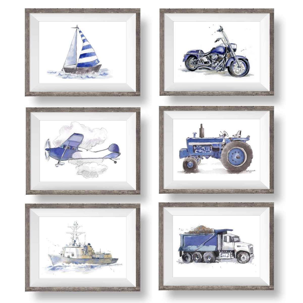 navy blue wall art for boys room