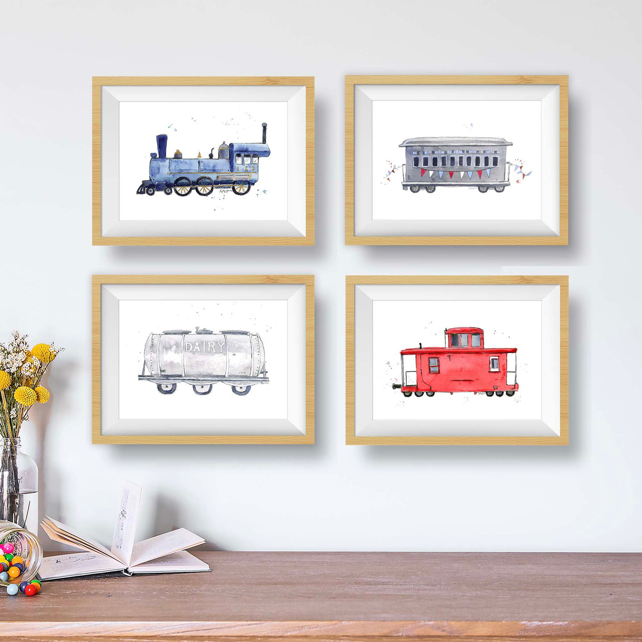 Train Prints Set