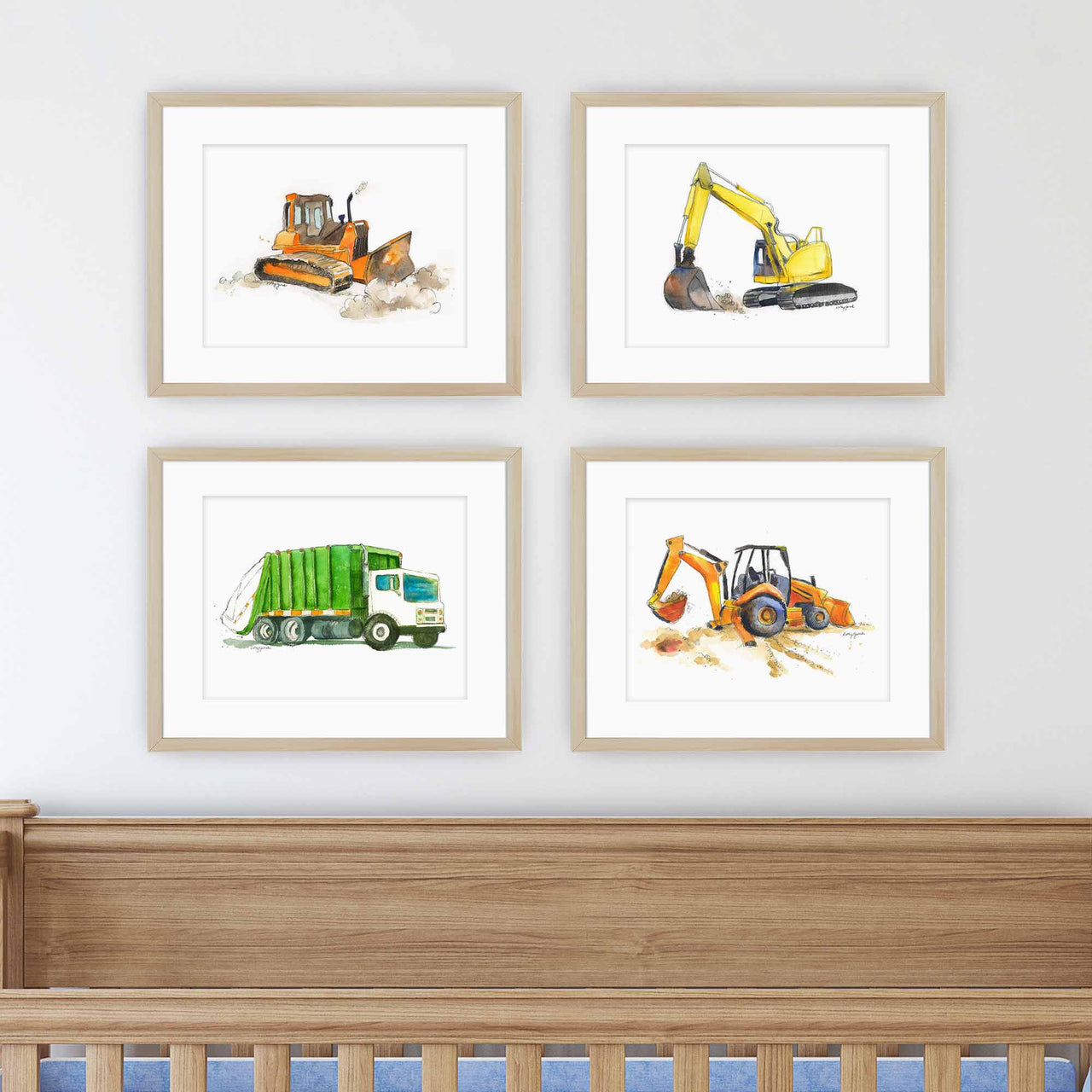 Construction Truck Prints Set