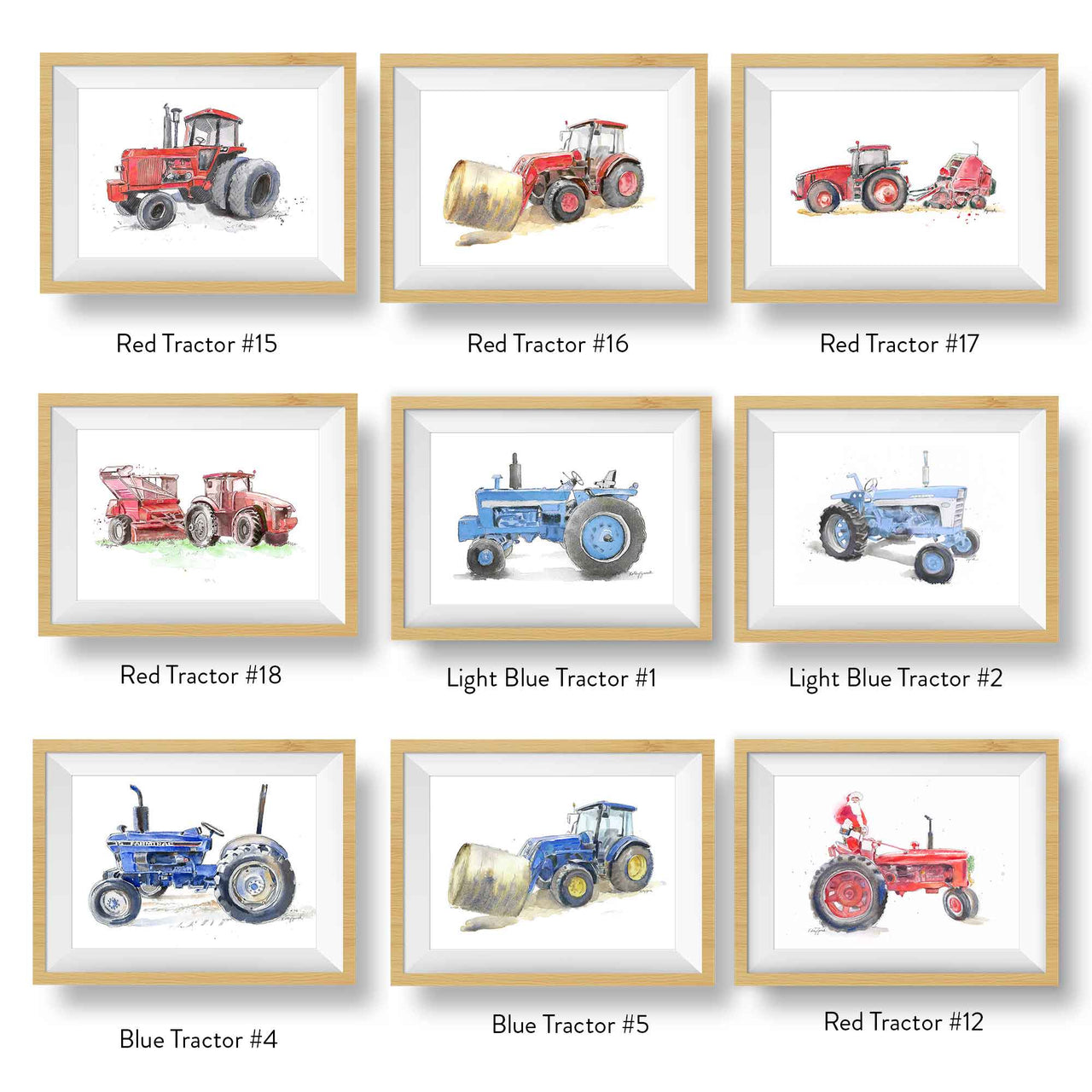 red tractor wall art for kids rooms