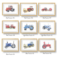 Thumbnail for red tractor wall art for kids rooms