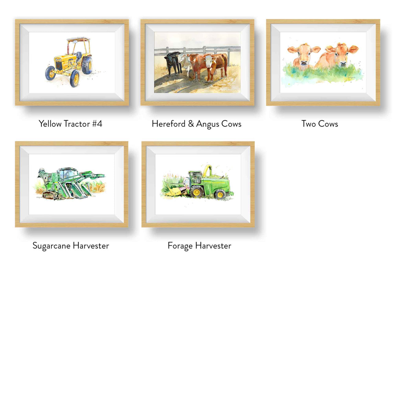 harvester and cow prints for kids rooms