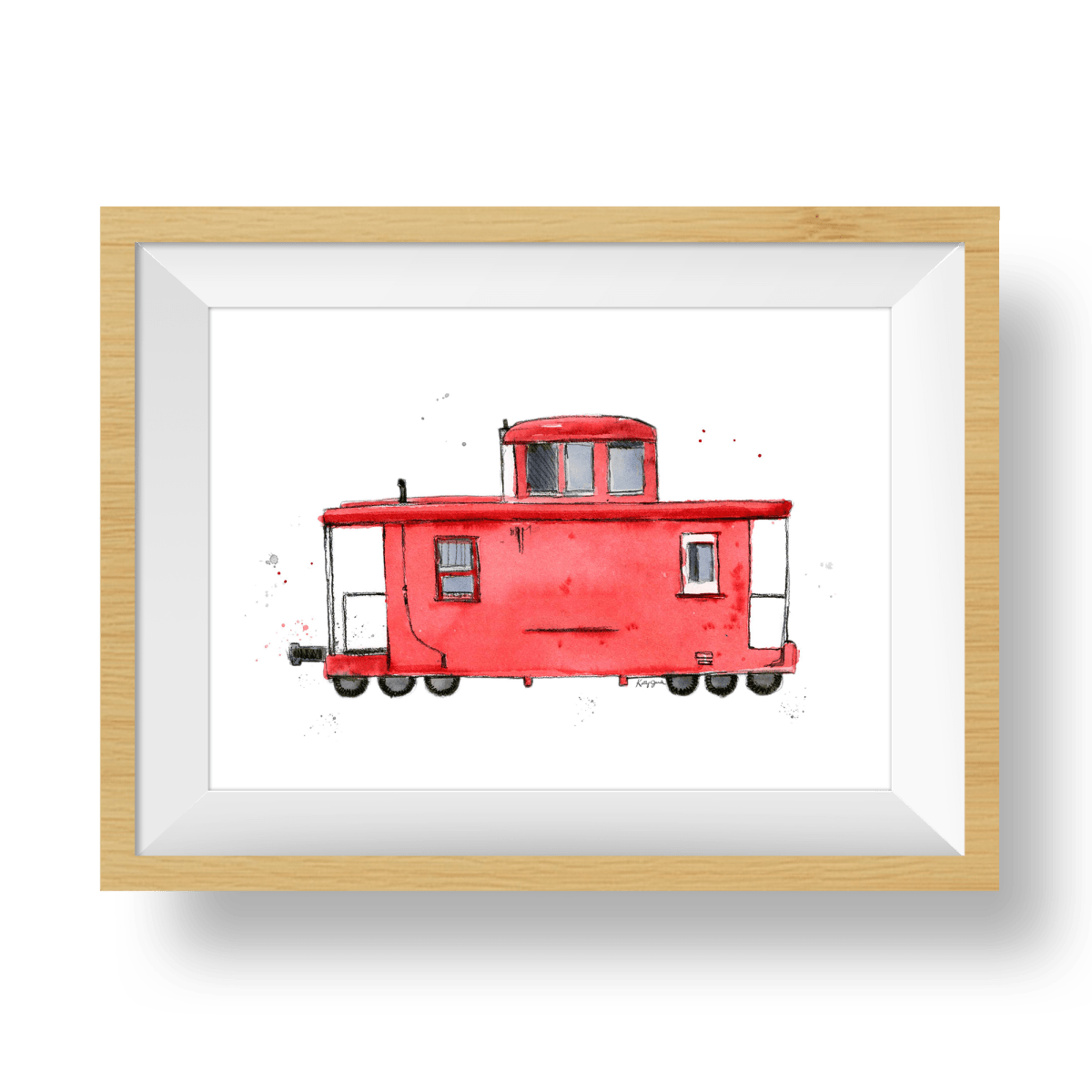 Red Caboose Print