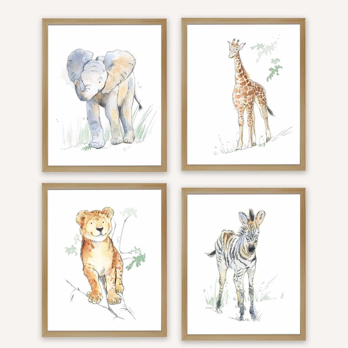 Safari Animals Prints Set