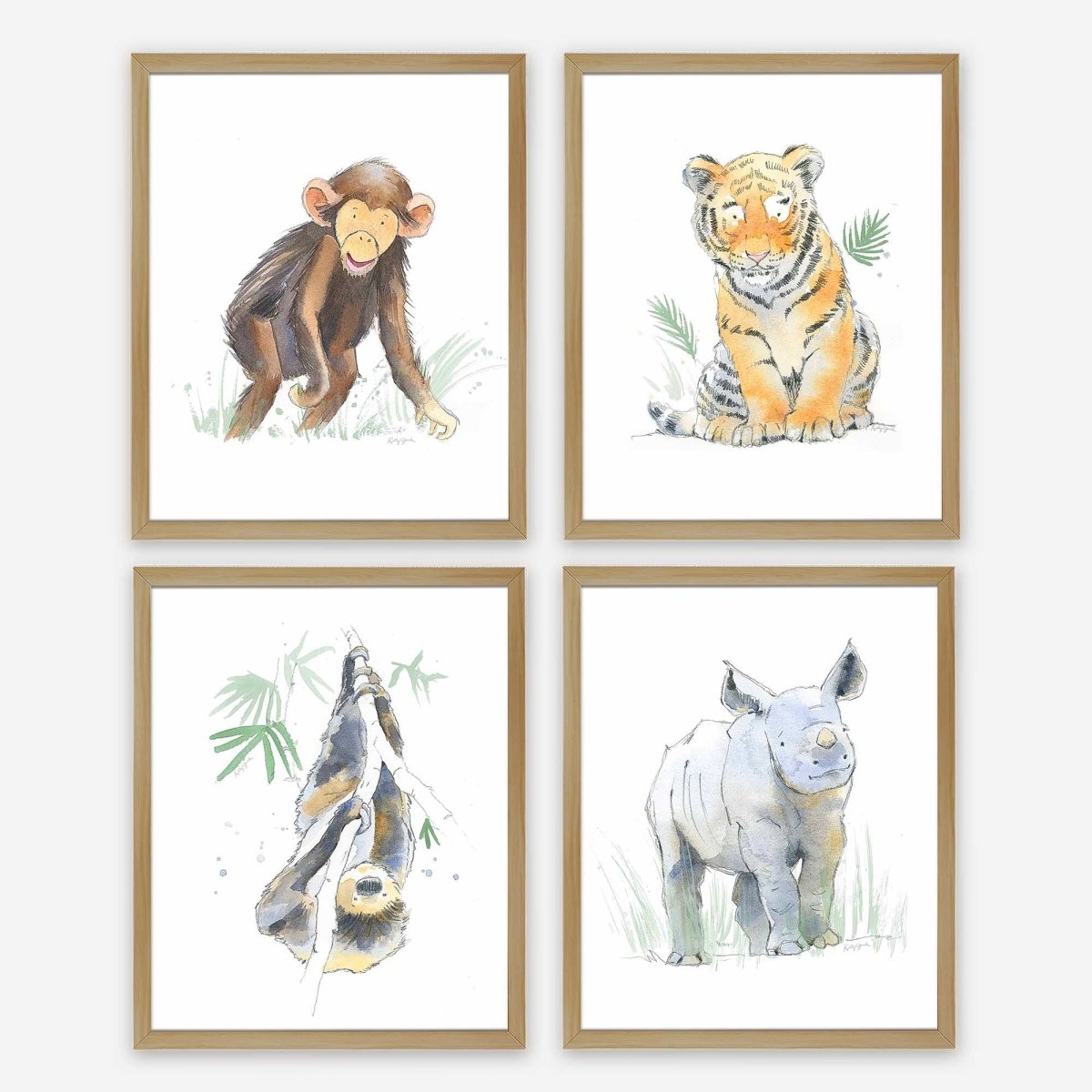 Safari Animals Prints Set
