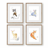 Thumbnail for Sweet Woodland Animals Prints Set