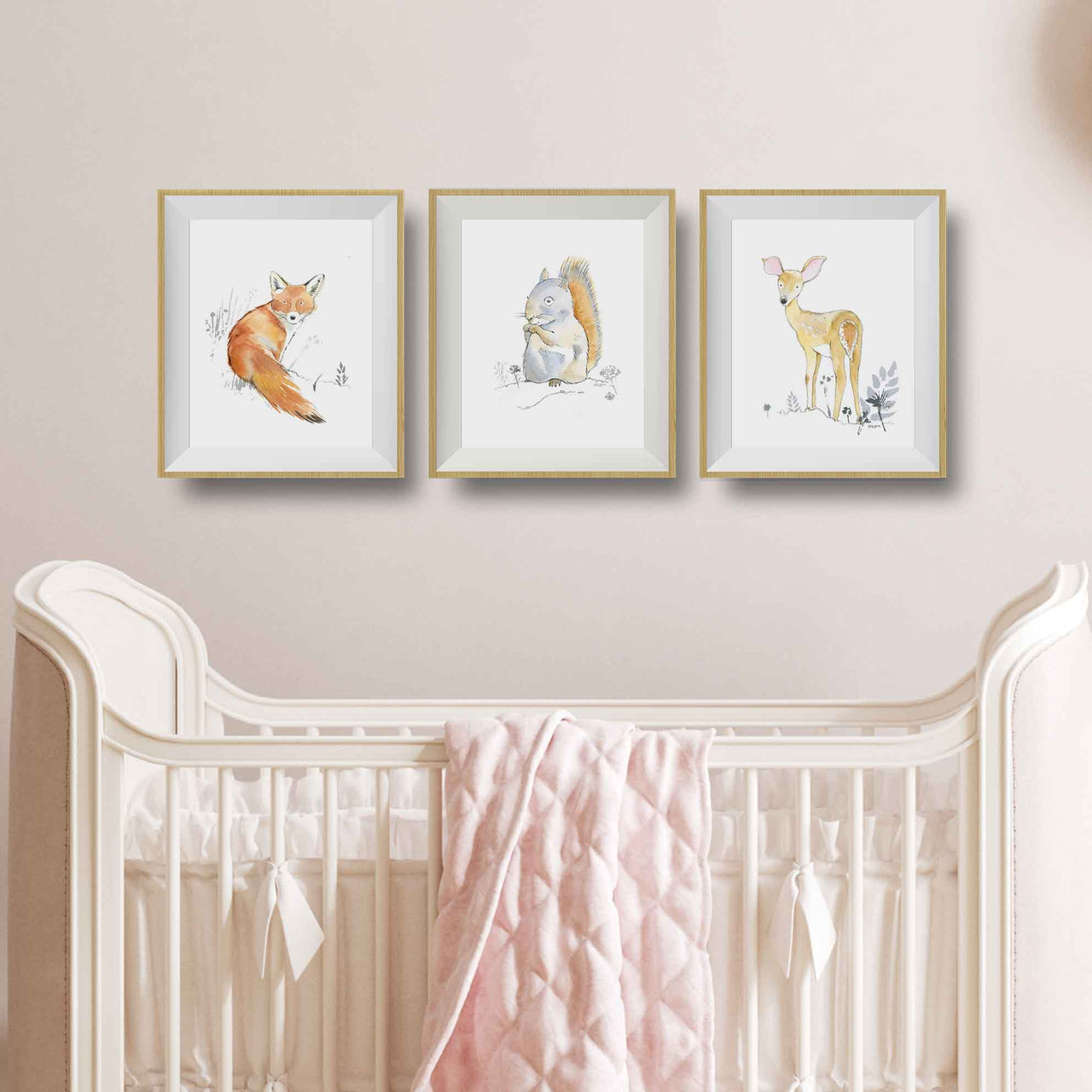 Sweet Woodland Animals Prints Set