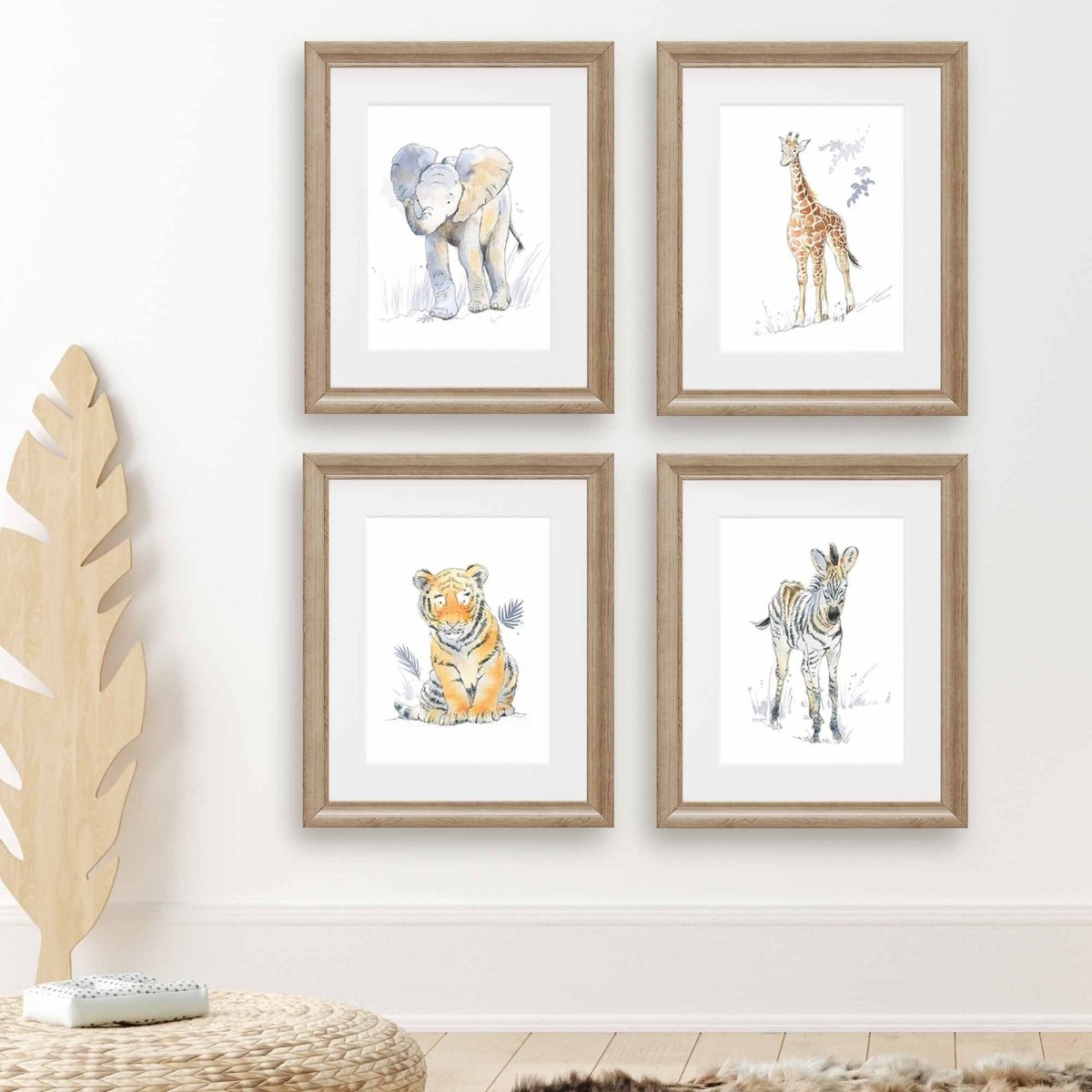 Sweet Safari Animals Prints Set