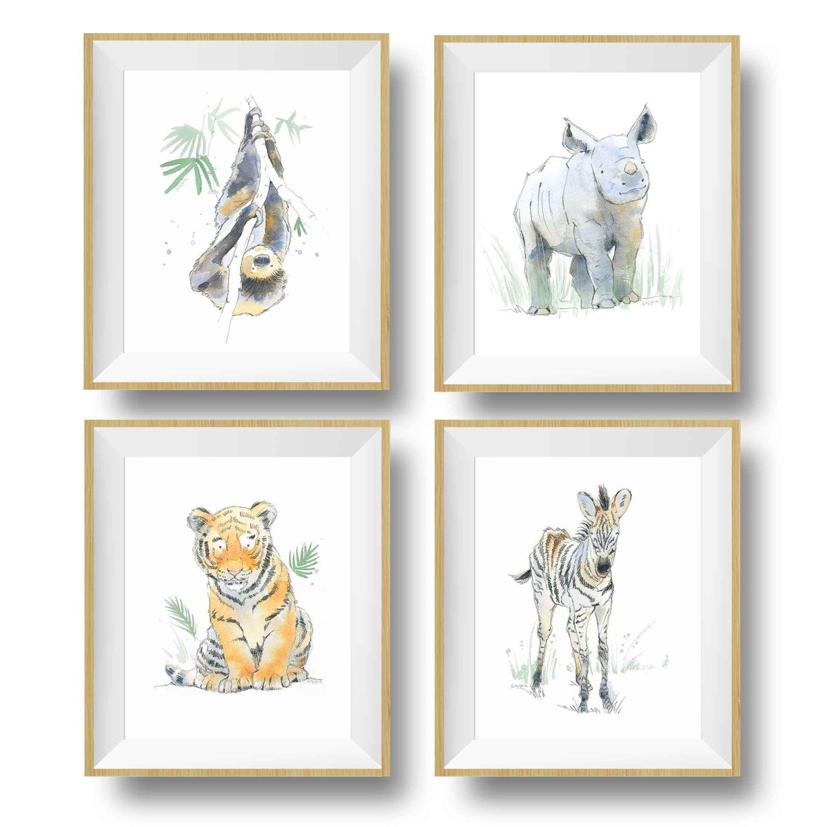 Sweet Safari Animals Prints Set