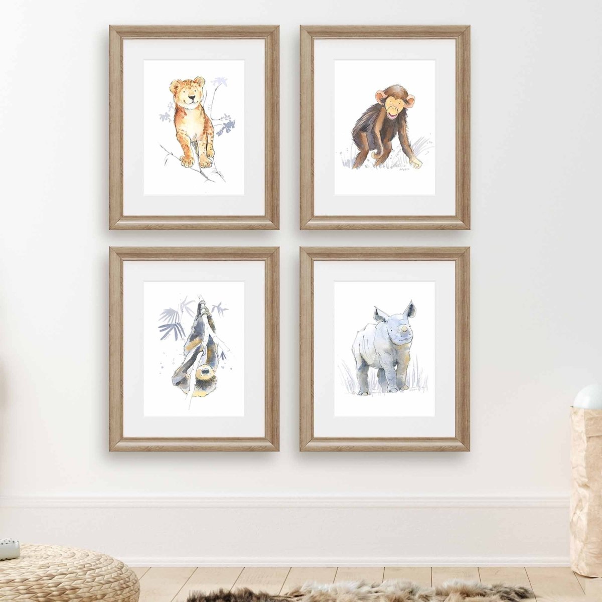 Sweet Safari Animals Prints Set