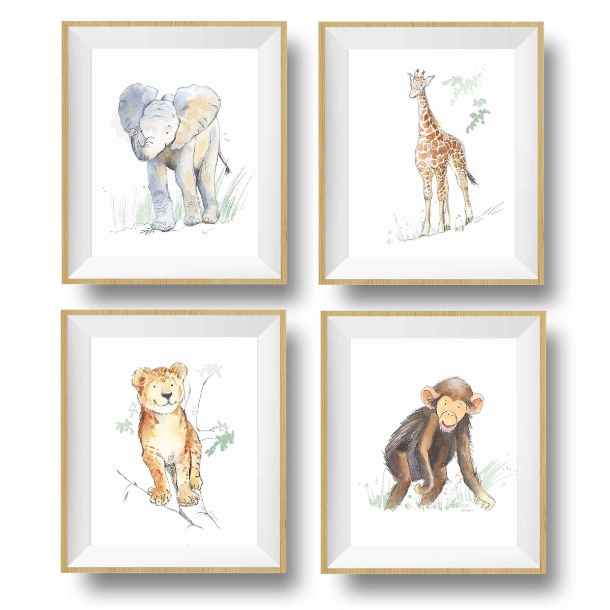 Sweet Safari Animals Prints Set