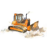 Thumbnail for Orange Bulldozer #1 Print (download)