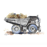 Thumbnail for Blue Gray Dump Truck #4 Print (download)