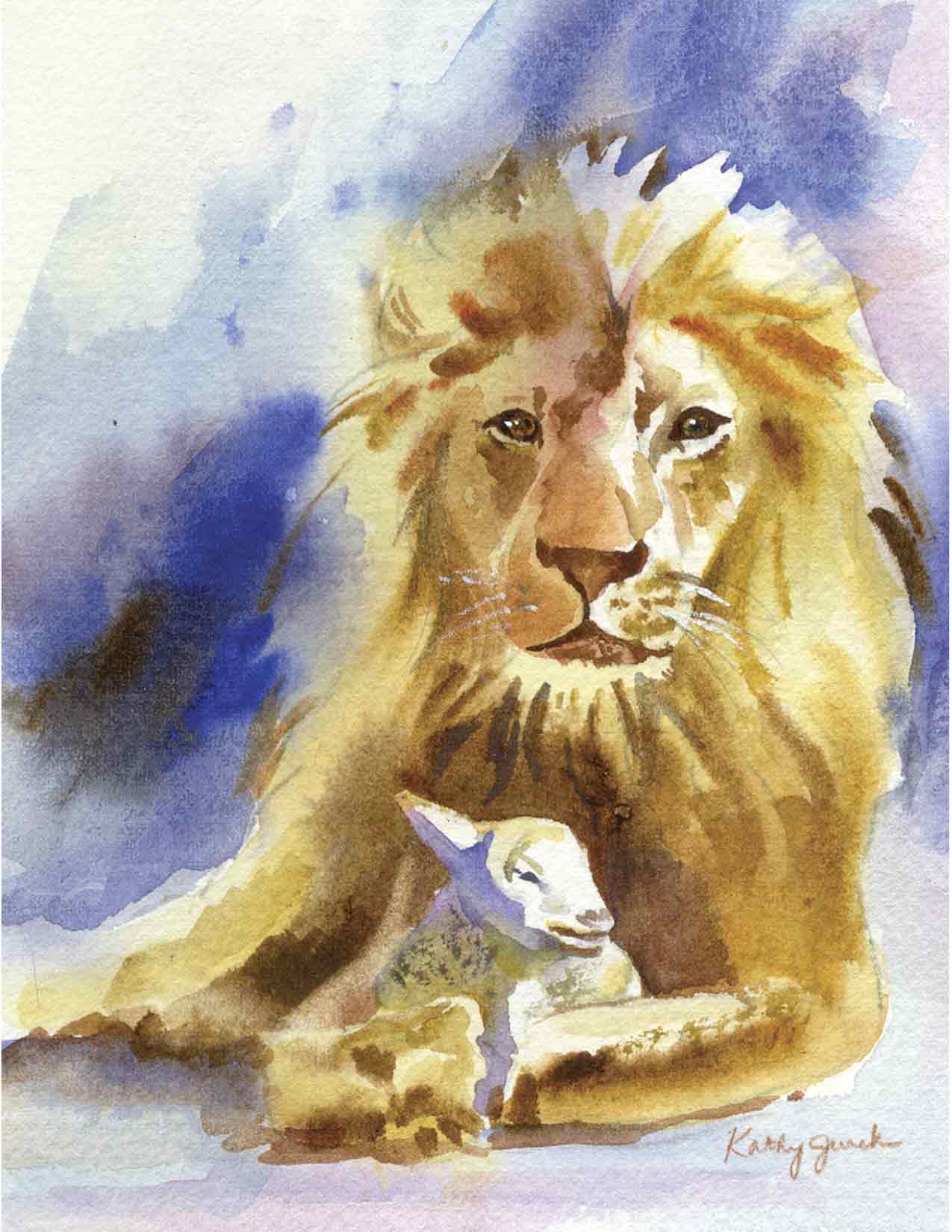 Lion & Lamb Art Print