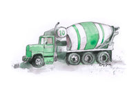 Thumbnail for Green Cement Mixer Print