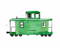 Thumbnail for Green Caboose Print