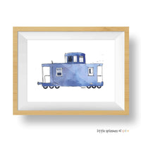 Thumbnail for Navy Blue Caboose Print