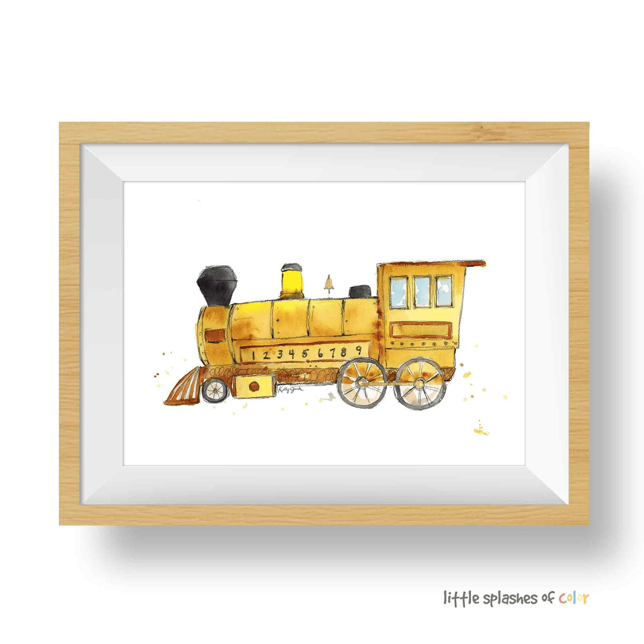 Yellow Train Print