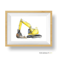 Thumbnail for Yellow Excavator Print