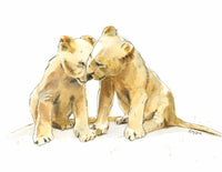 Thumbnail for Lion Cubs Print