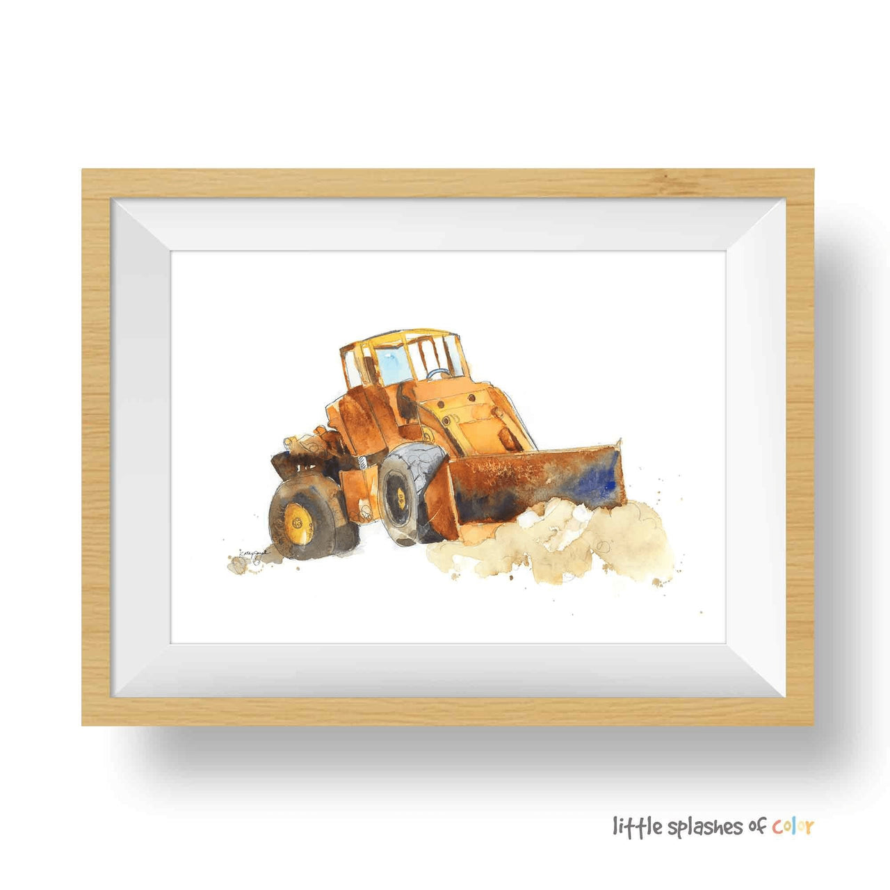 Orange Bulldozer Print #2