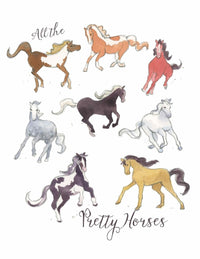 Thumbnail for Pretty Horses Print for Girls Room