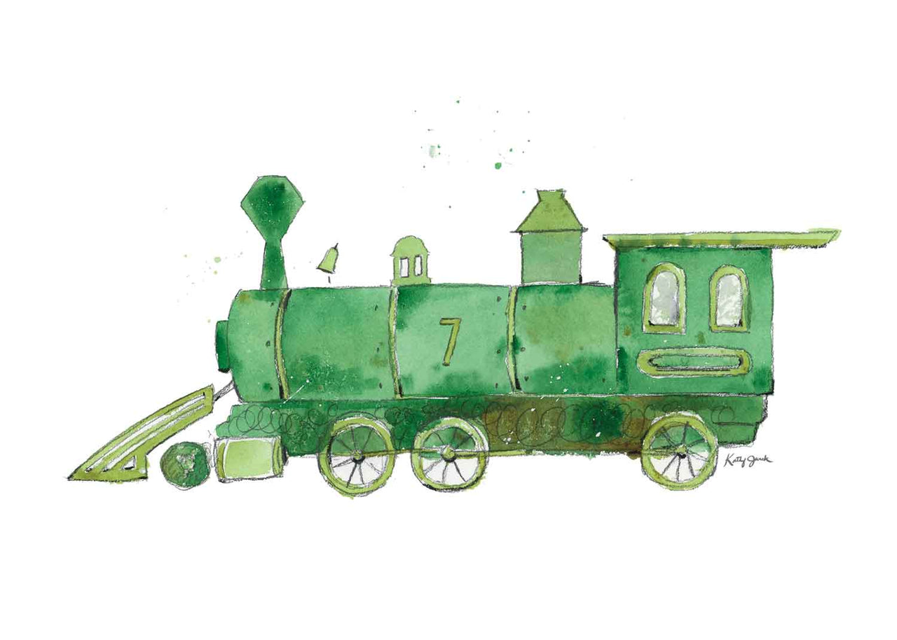 Dark Green Train Print (download)