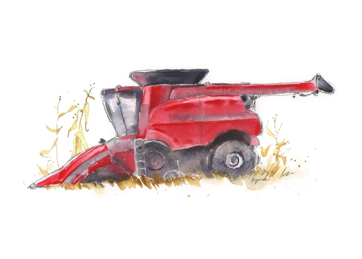 Red Combine Print (download)