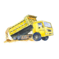 Thumbnail for Yellow Dump Truck #3 Print (download)