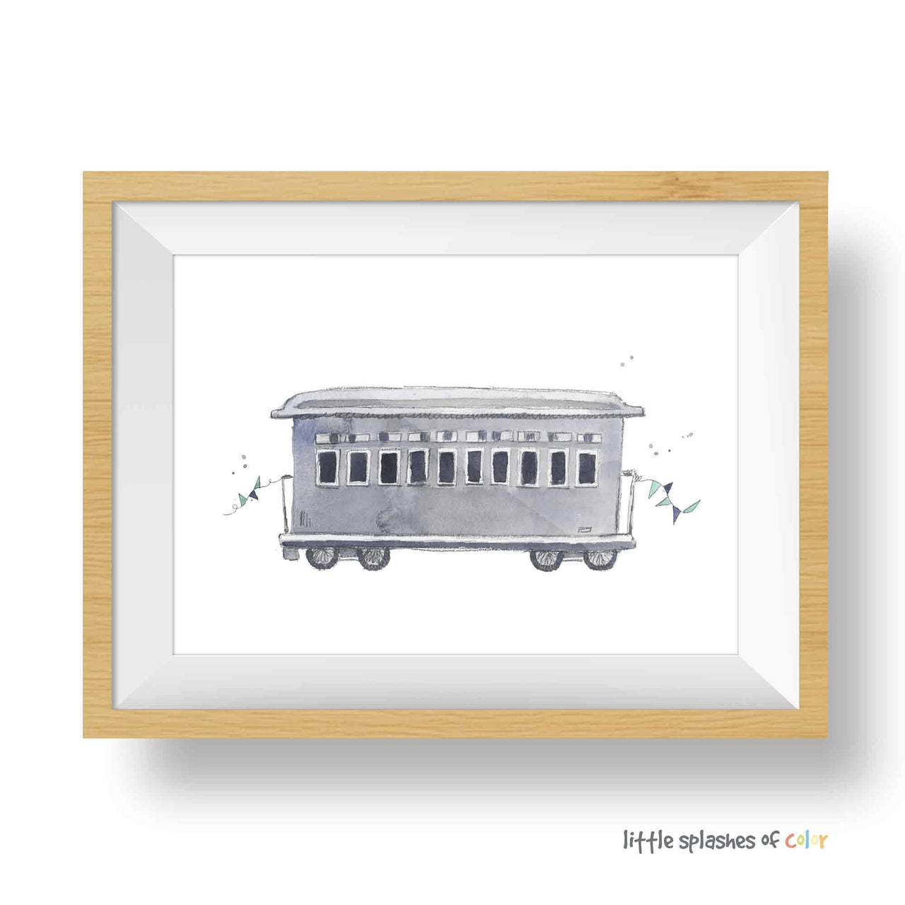 Gray Train Print