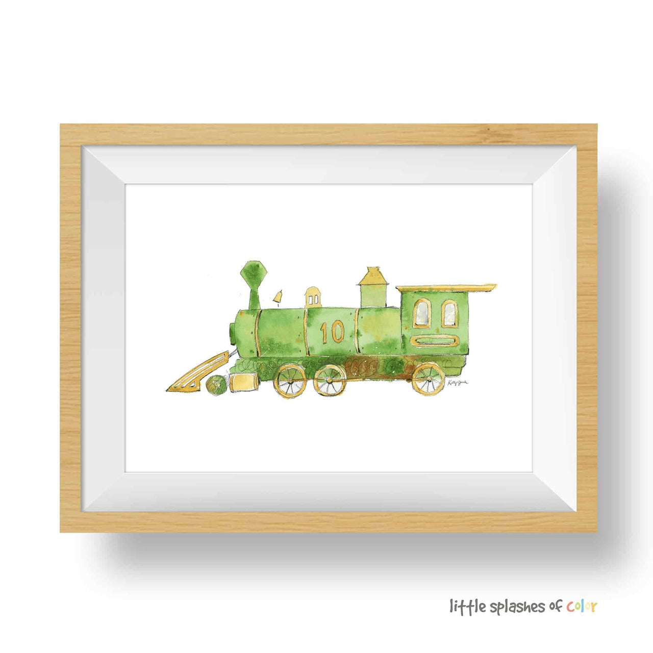 Light Green Train Print (download)
