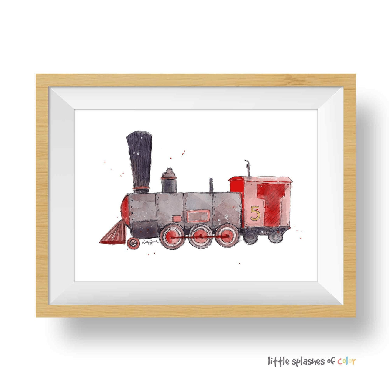 Red Train Print
