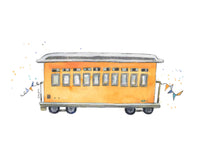 Thumbnail for Orange Rail Car Print (download)