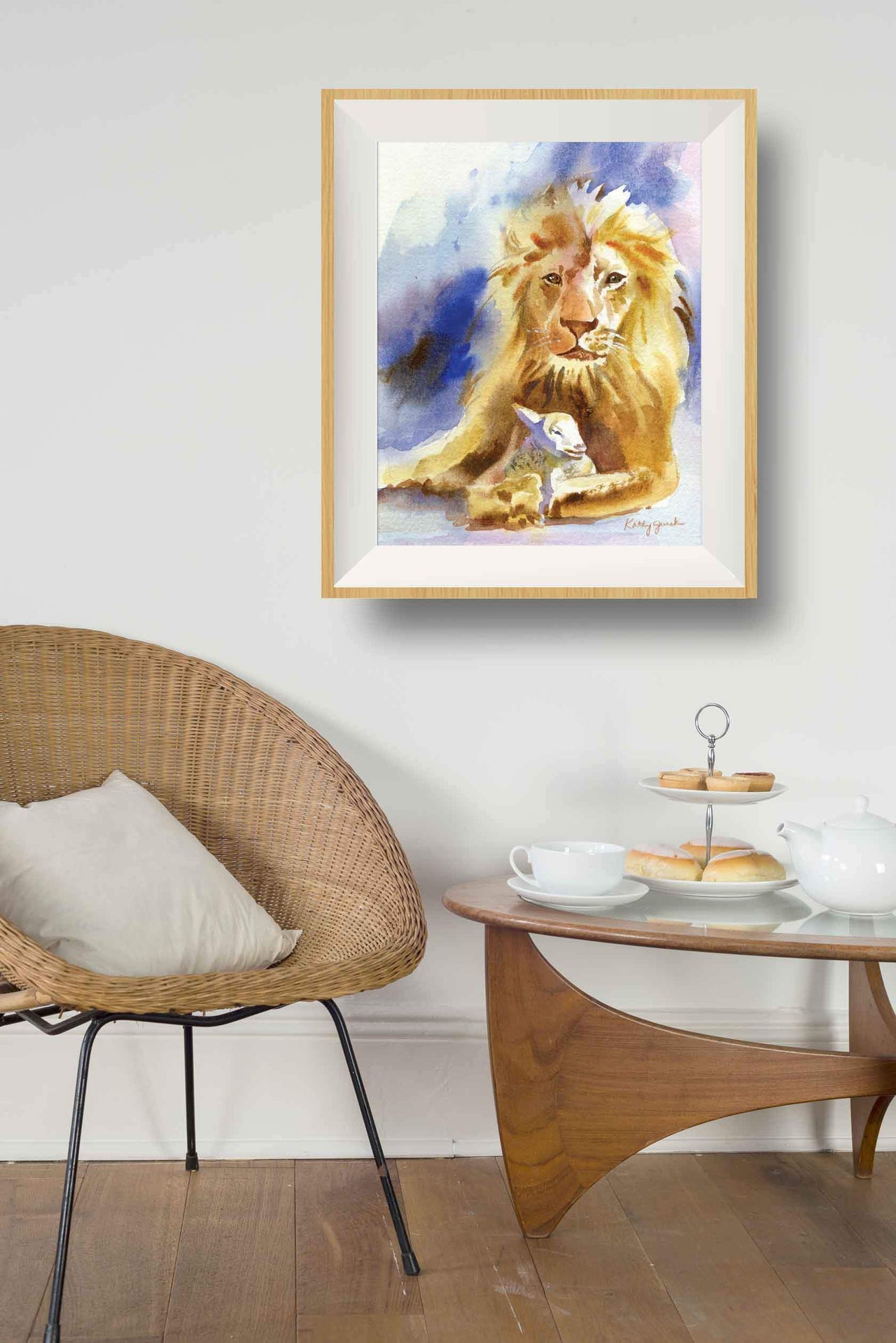 Lion & Lamb Art Print