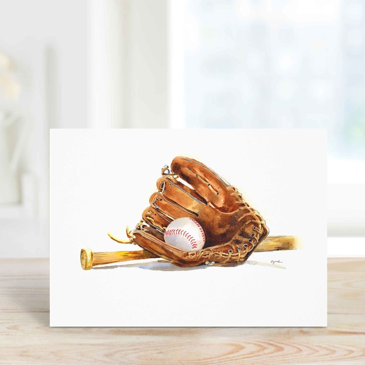 baseball glove greeting cards
