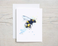 Thumbnail for watercolor honey bee greeting card