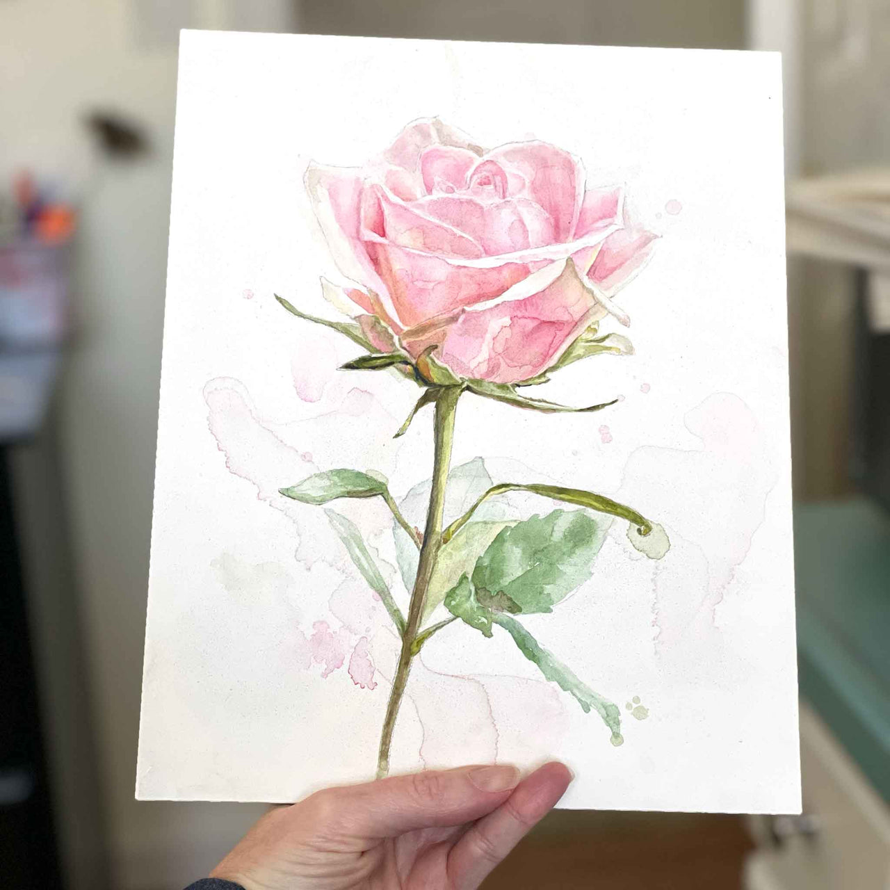 "Belinda's Rose" Original Watercolor Painting
