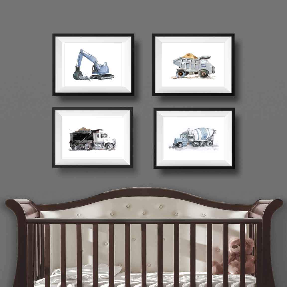 Black Dump Truck Print (download)