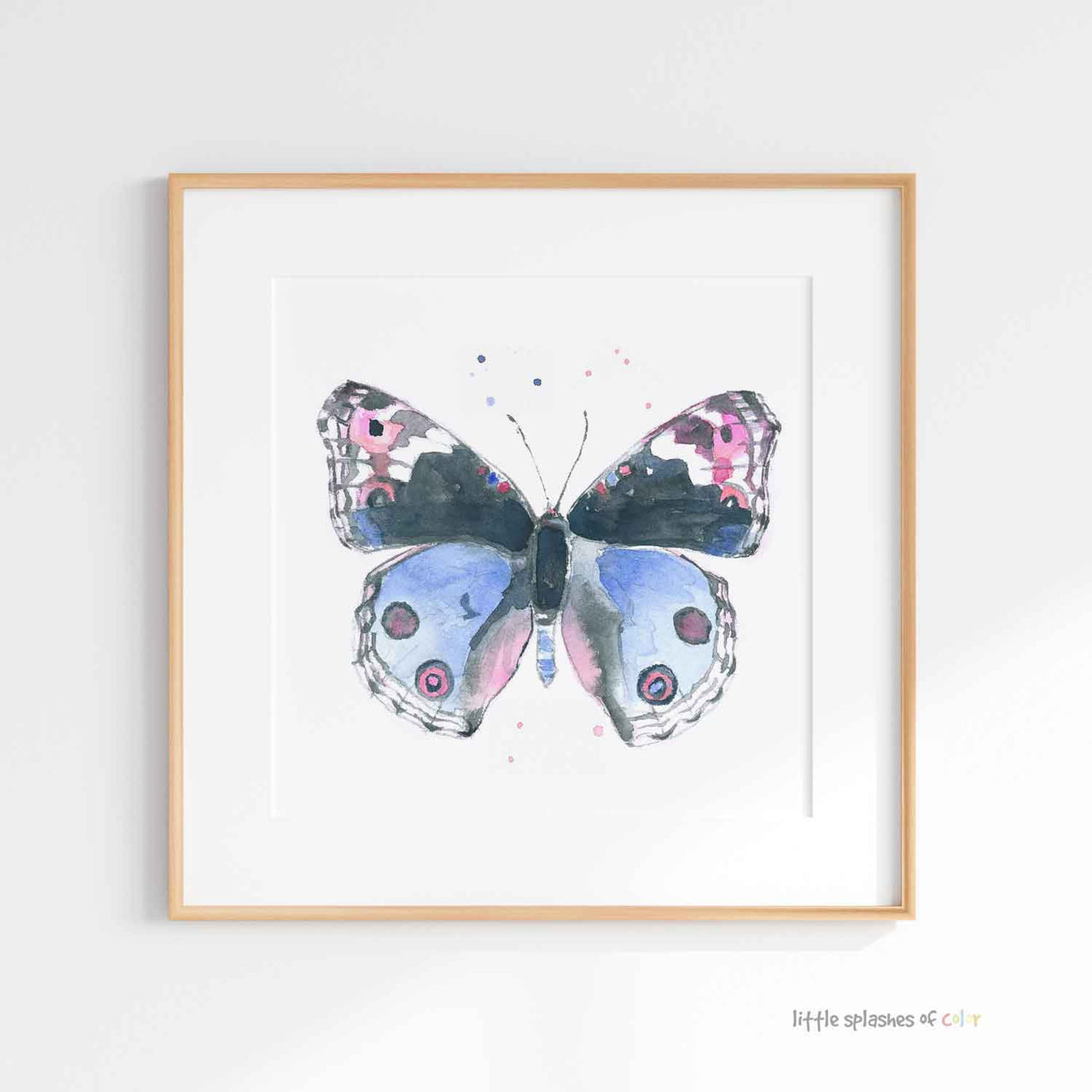 Ella's Butterflies - Blue Butterfly Print #3 (download)