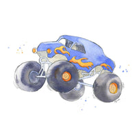 Thumbnail for blue monster truck art prints for kids