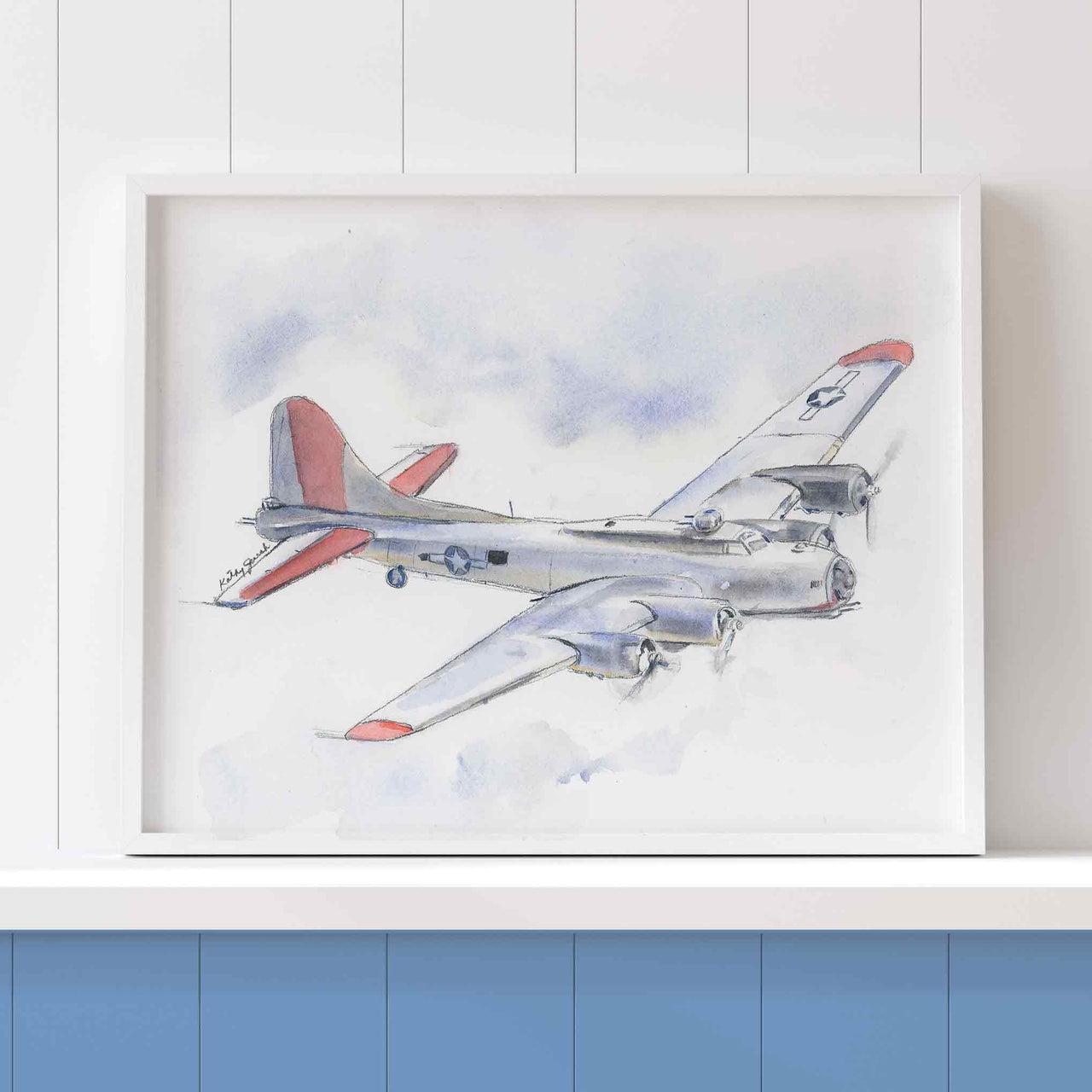 vintage airplane art