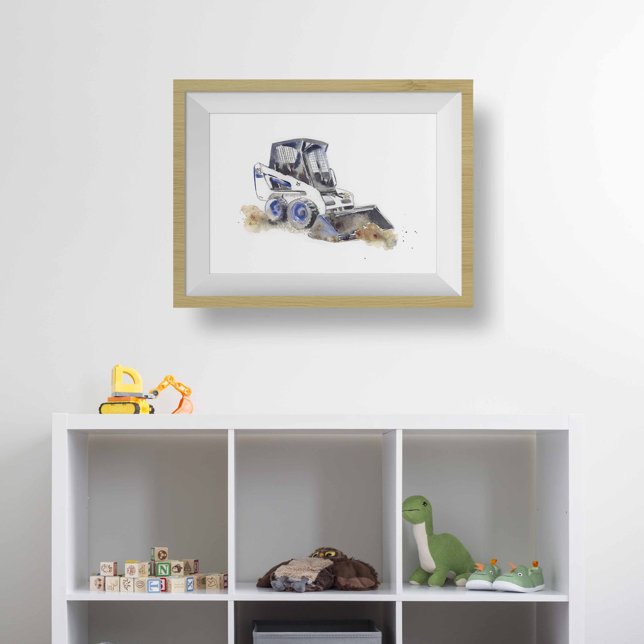 Blue Skid Steer Print (download)