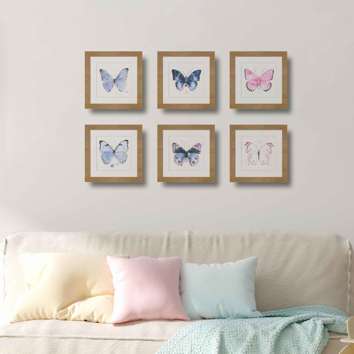 blue butterfly wall art