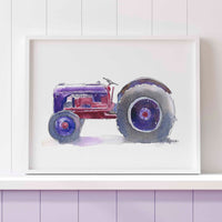 Thumbnail for Purple Tractor Print